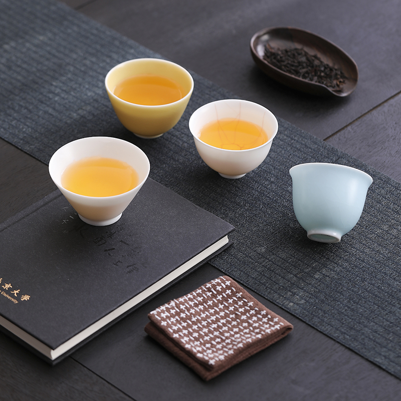 汝窑多款品茗主人杯 德化陶瓷功夫茶杯单杯定制