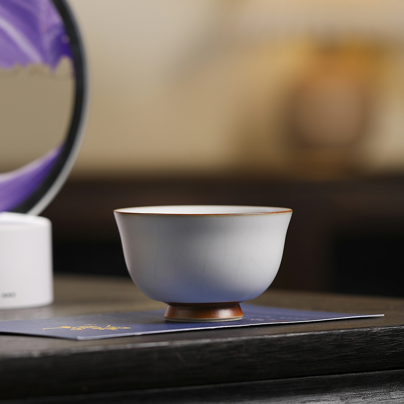 汝窑流沙画商务茶礼套装 德化陶瓷创意茶具礼品定制