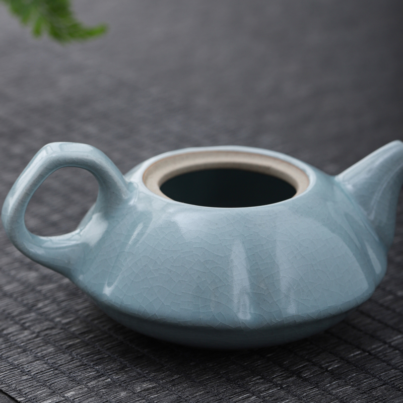 哥窑旅行茶具套装 便携皮质礼盒德化陶瓷户外茶具定制