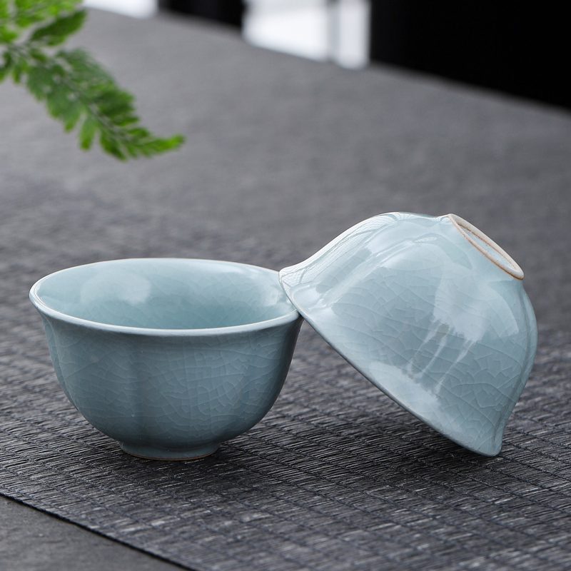 哥窑旅行茶具套装 便携皮质礼盒德化陶瓷户外茶具定制