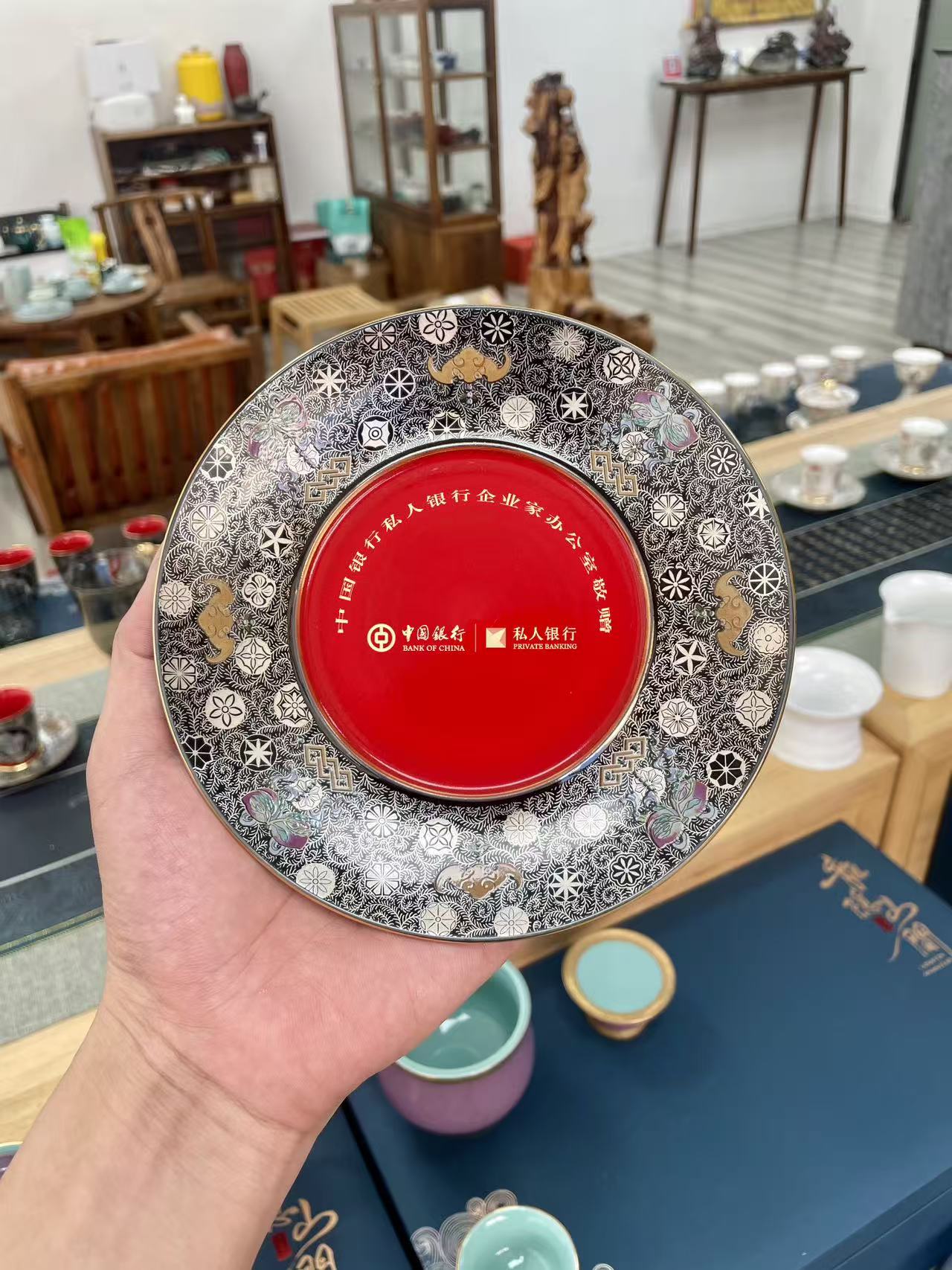 福寿满园掐丝银福禄办公杯定制案例