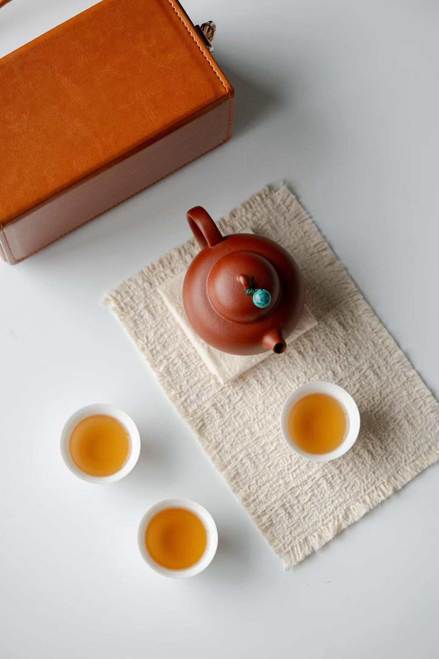 新中式便携紫砂旅行茶具套装 户外快客杯一壶两杯定制