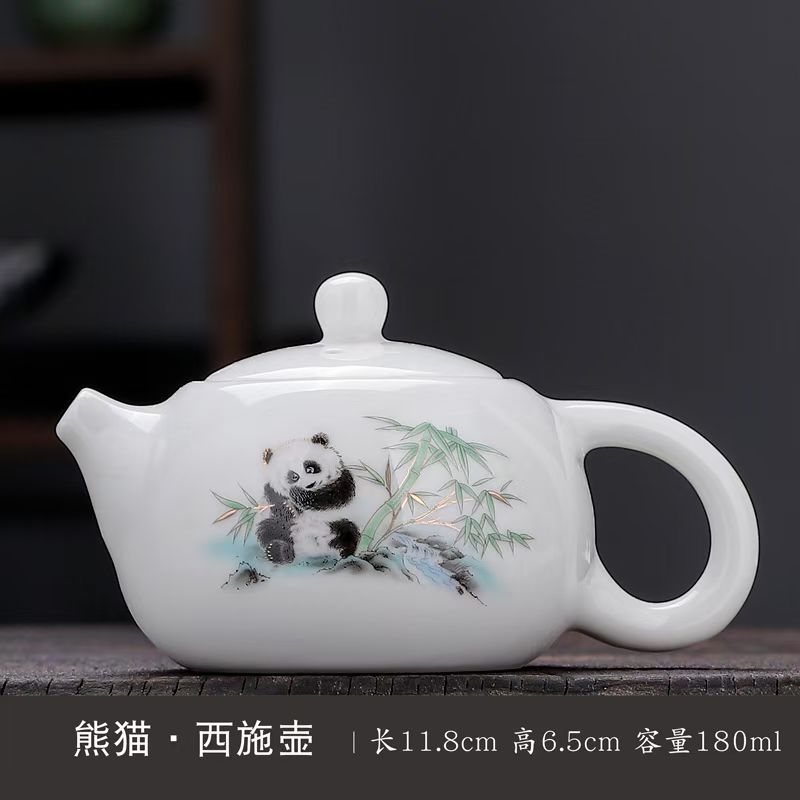 德化羊脂玉瓷西施壶 多款花色泡茶壶单壶功夫茶具定制