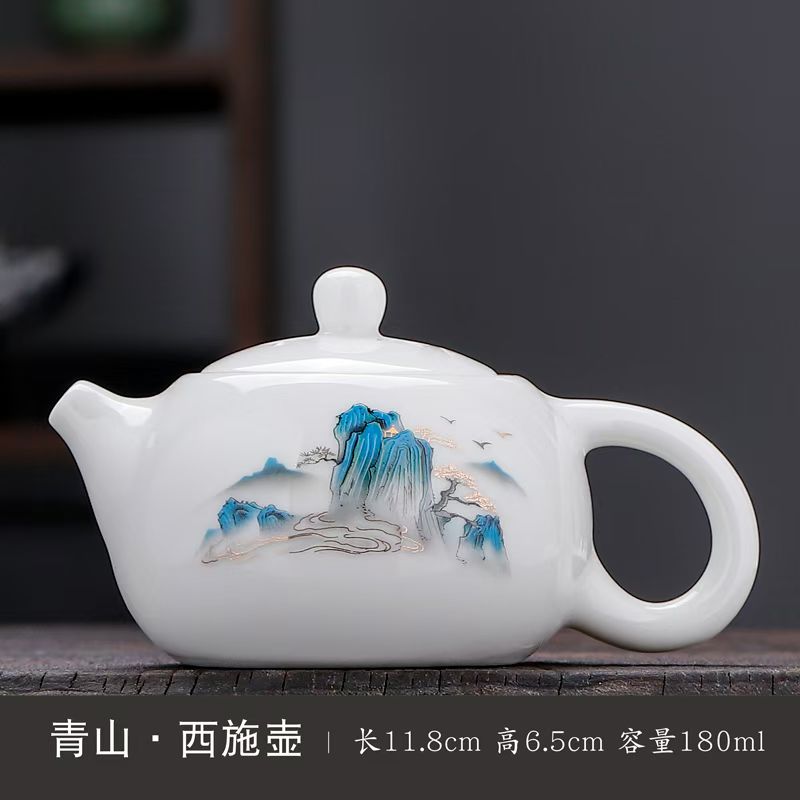 德化羊脂玉瓷西施壶 多款花色泡茶壶单壶功夫茶具定制